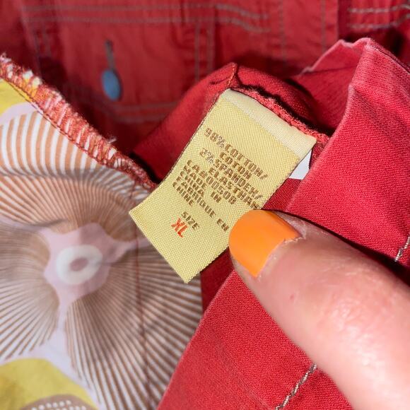 Christopher Blue Taylor Red Tie Front Button Down Lightweight Jacket Size XL - Picture 6 of 7